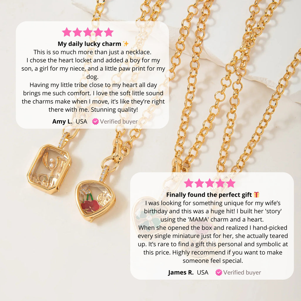 Floating Charm Locket - Gold Plated