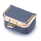 Mini Travel Jewelry Case - Vintage Leather Trinket Box