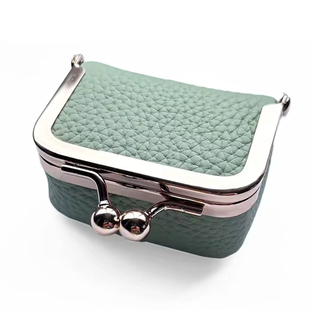 Mini Travel Jewelry Case - Vintage Leather Trinket Box