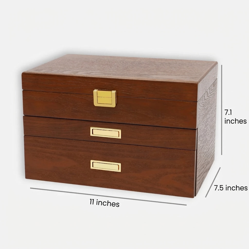 Jewelry Chest — Multi-Drawer Wooden Organizer