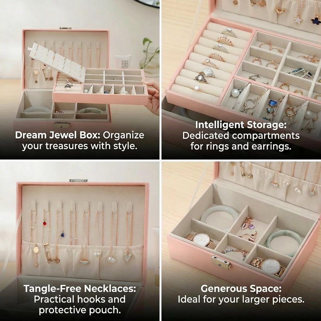 Jewelry Box Modern — Velvet Interior Organizer