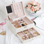 Estuche de Joyería — Chic Moderno con Múltiples Compartimentos