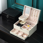 Estuche de Joyería — Chic Moderno con Múltiples Compartimentos