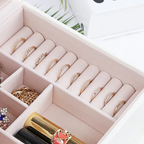 Estuche de Joyería — Chic Moderno con Múltiples Compartimentos