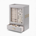Jewelry Armoire — Vertical PU Leather HD Glass