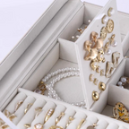 Jewelry Box with Necklace Carousel — PU Leather